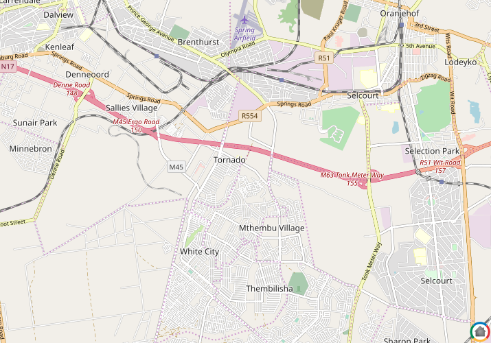 Map location of Kwa-Thema